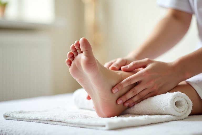 Massagem terapêutica aplicada ao pé