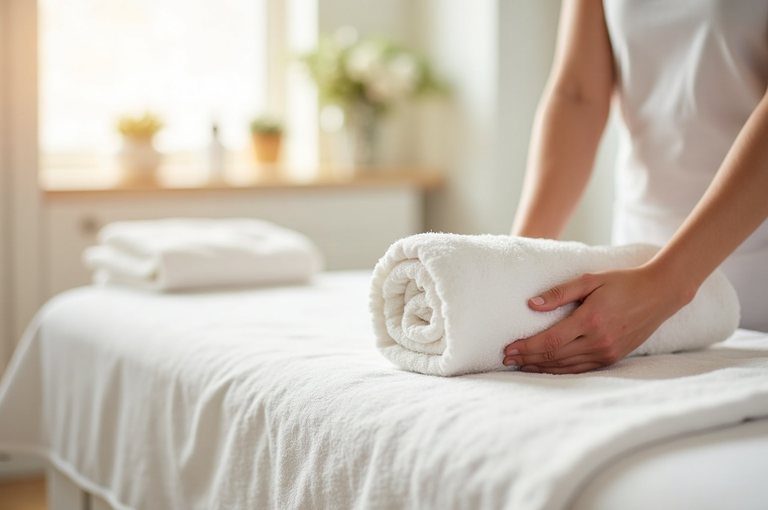 Massagem terapeutica aplicada numa mulher